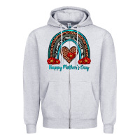 Heather Grey happy mother's day rainbow Zipper Hoodie - Artiststas