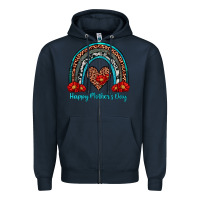 Navy happy mother's day rainbow Zipper Hoodie - Artiststas