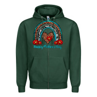 Sports Green happy mother's day rainbow Zipper Hoodie - Artiststas