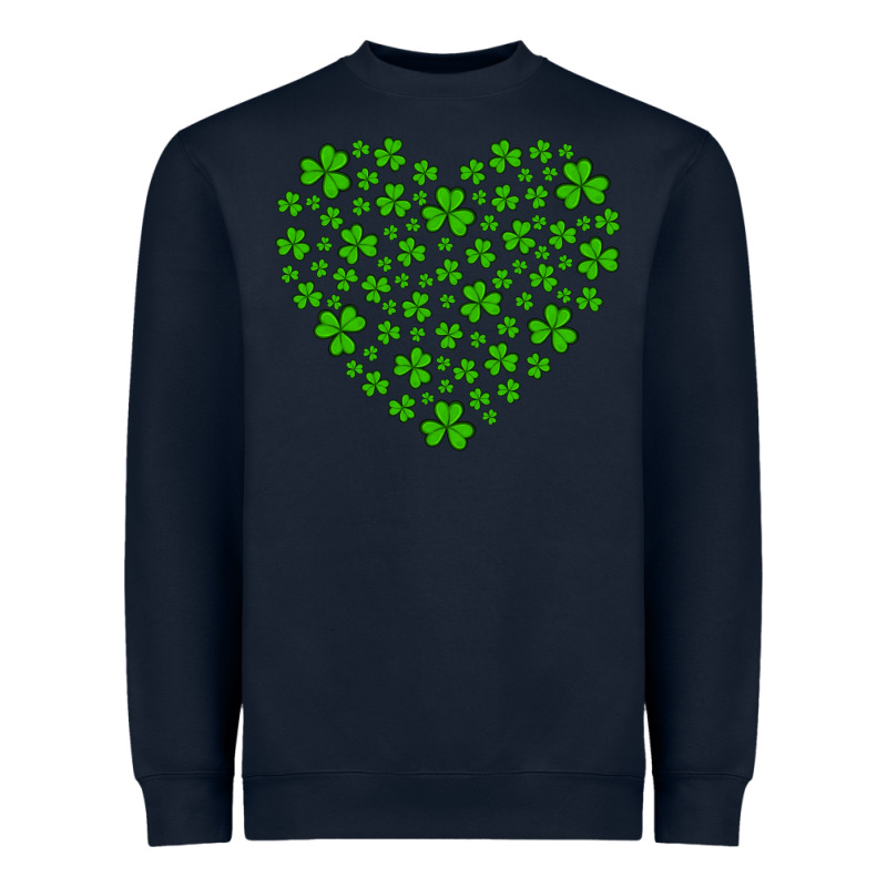Shamrock Heart Heavyweight Sweatshirt by Artiststas | Teevron