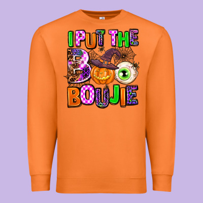 Hallowen Boo Premium Sweatshirt Designed By Adodesignshop