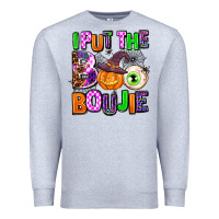 Heather Grey Hallowen Boo Premium Sweatshirt - AdoDesignShop