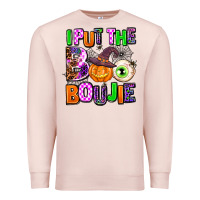 Pale Pink Hallowen Boo Premium Sweatshirt - AdoDesignShop