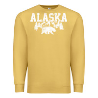 Antique Gold Alaska Mountains Forest Hunting Usa Premium Sweatshirt - longCreatives