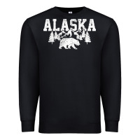 Black Alaska Mountains Forest Hunting Usa Premium Sweatshirt - longCreatives