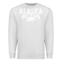 Oatmeal Heather Alaska Mountains Forest Hunting Usa Premium Sweatshirt - longCreatives