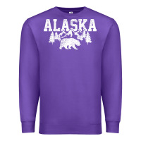 Purple Alaska Mountains Forest Hunting Usa Premium Sweatshirt - longCreatives