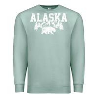 Seafoam Alaska Mountains Forest Hunting Usa Premium Sweatshirt - longCreatives