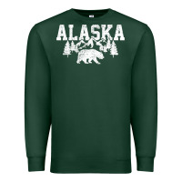 Sports Green Alaska Mountains Forest Hunting Usa Premium Sweatshirt - longCreatives