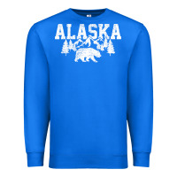 Alaska Mountains Forest Hunting Usa Premium Sweatshirt | Teevron