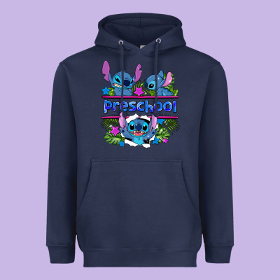 Preview Flower Stitch Blue Preschool Heavyweight Hoodie Designed By Adodesignshop