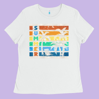 Retro Summer Ladies Tee Designed By Tumblerdesignbyshophia