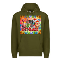 Army Green Love Christmas gnome Premium Hoodie - CowhideDigitalArt