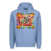 Colony Blue Love Christmas gnome Premium Hoodie - CowhideDigitalArt