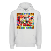 Dove Grey Love Christmas gnome Premium Hoodie - CowhideDigitalArt