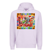 Lilac Love Christmas gnome Premium Hoodie - CowhideDigitalArt