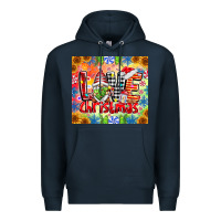 Navy Love Christmas gnome Premium Hoodie - CowhideDigitalArt
