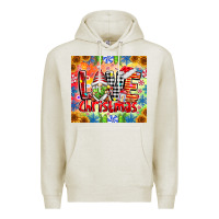 Oatmeal Heather Love Christmas gnome Premium Hoodie - CowhideDigitalArt