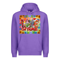 Purple Love Christmas gnome Premium Hoodie - CowhideDigitalArt