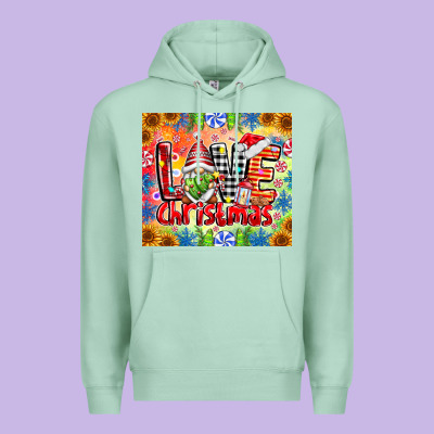 Love Christmas Gnome Premium Hoodie Designed By Cowhidedigitalart