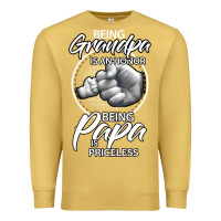 Antique Gold being grandpa is an honor being papa is priceless, gift dad Premium Sweatshirt - longCreatives