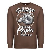 Chestnut being grandpa is an honor being papa is priceless, gift dad Premium Sweatshirt - longCreatives