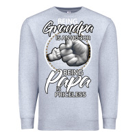 Heather Grey being grandpa is an honor being papa is priceless, gift dad Premium Sweatshirt - longCreatives