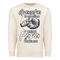 Sandshell being grandpa is an honor being papa is priceless, gift dad Premium Sweatshirt - longCreatives