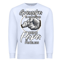 White being grandpa is an honor being papa is priceless, gift dad Premium Sweatshirt - longCreatives