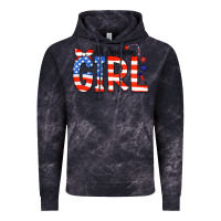 Cloud Black All American Girl Bandana Vintage Hoodie - CowCowDesign