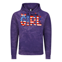 Cloud Purple All American Girl Bandana Vintage Hoodie - CowCowDesign