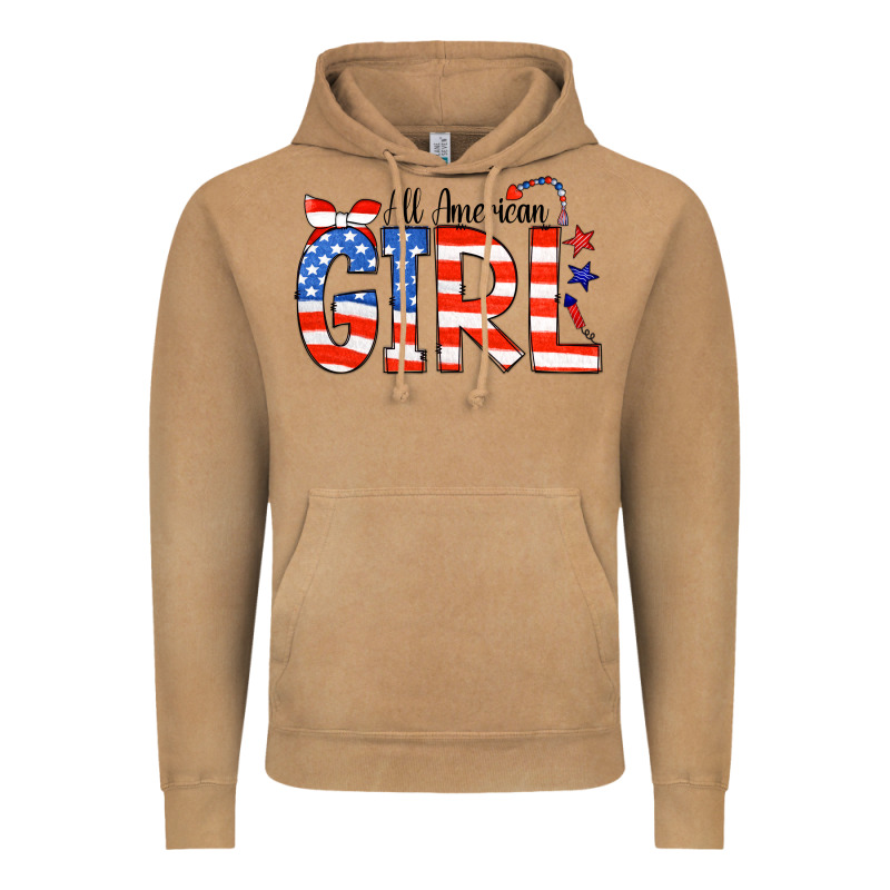 All American Girl Bandana Vintage Hoodie by CowCowDesign | Teevron