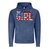 Vintage Denim All American Girl Bandana Vintage Hoodie - CowCowDesign