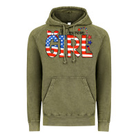 Vintage Olive All American Girl Bandana Vintage Hoodie - CowCowDesign