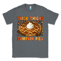 Charcoal Heather Thick Thighs Pumpkin Pies Classic Tee - Artiststas