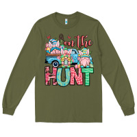 Army Green Easter gnomes on the hunt Long Sleeve Tee - OliviaCreatesArt