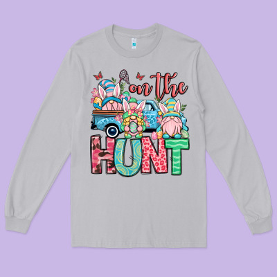 Easter Gnomes On The Hunt Long Sleeve Tee Designed By Oliviacreatesart