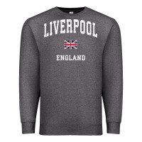 Charcoal Heather Liverpool England Vintage Athletic Sports Design Premium Sweatshirt - longCreatives
