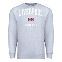Heather Grey Liverpool England Vintage Athletic Sports Design Premium Sweatshirt - longCreatives