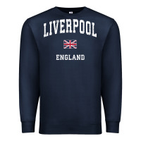 Navy Liverpool England Vintage Athletic Sports Design Premium Sweatshirt - longCreatives