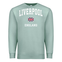 Seafoam Liverpool England Vintage Athletic Sports Design Premium Sweatshirt - longCreatives