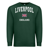 Sports Green Liverpool England Vintage Athletic Sports Design Premium Sweatshirt - longCreatives