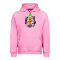 Fuchsia Pink horseshoe halloween Urban Hoodie - AdoDesignShop