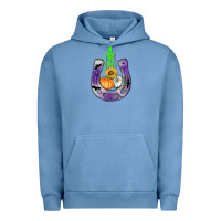 Pigment Pebble Blue horseshoe halloween Urban Hoodie - AdoDesignShop