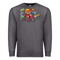 Charcoal Heather Blaze and the Monster Machines and Friends Premium Sweatshirt - longCreatives