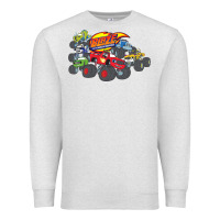Oatmeal Heather Blaze and the Monster Machines and Friends Premium Sweatshirt - longCreatives