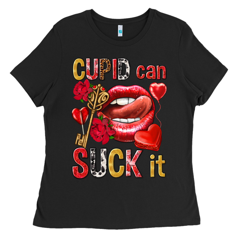 Cupid Can Suck It Valentine's Day Ladies Tee by HowdyJamesFarm | Teevron