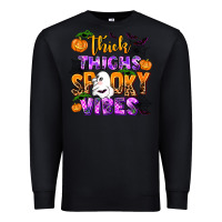 Black thick thighs spooky vibes Premium Sweatshirt - AdoDesignShop