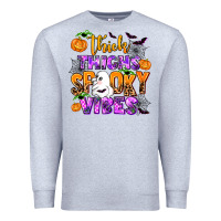 Heather Grey thick thighs spooky vibes Premium Sweatshirt - AdoDesignShop