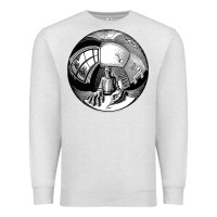 Oatmeal Heather M.C. Escher Spherical Self Portrait Premium Sweatshirt - longCreatives